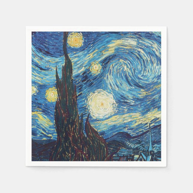 Van Gogh Starry Night Classic Impressionism Art Napkin (Front)