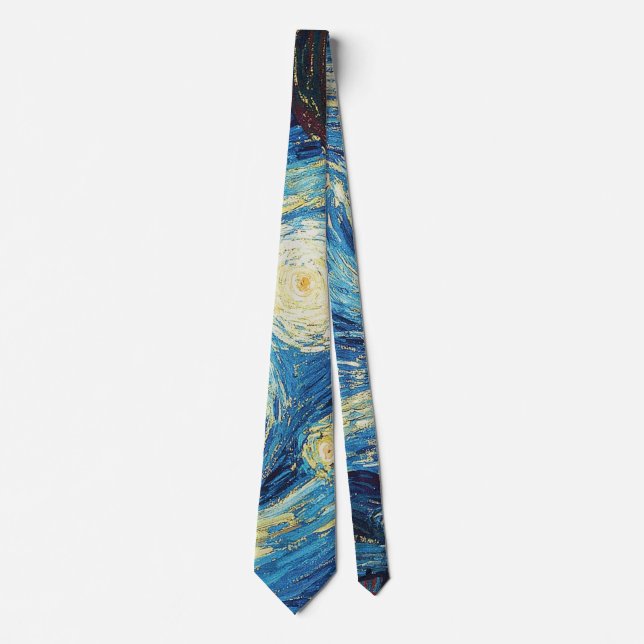 Van Gogh Starry Night Classic Impressionism Art Tie (Front)