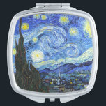 VAN GOGH Starry Night Compact Mirror<br><div class="desc">"van gogh vincent",  starry night, "famous painting",  vintage,  stars,  sky,  "fine art",  blue</div>