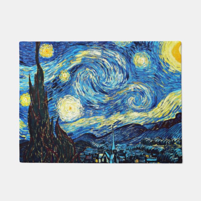 Van Gogh - Starry Night Doormat (Front)