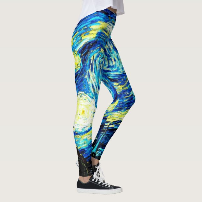 Van Gogh - Starry Night, famous painting Leggings (Right)