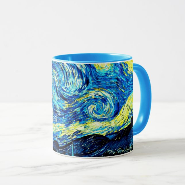 Van Gogh - Starry Night, famous painting Mug (Front Right)