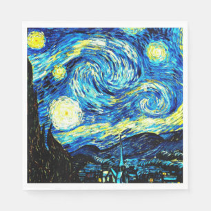 Van Gogh - Starry Night, famous painting Napkins