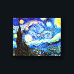 Van Gogh Starry Night Fine Art Canvas Print<br><div class="desc">Starry Night,  fine art by Vincent van Gogh.</div>