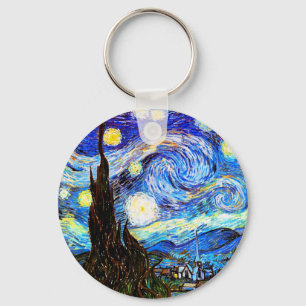 Van Gogh Starry Night Fine Art Key Ring