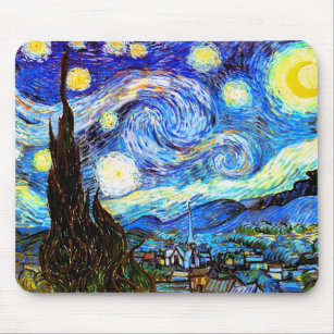 Van Gogh Starry Night Fine Art Mouse Mat