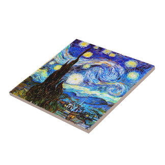 Van Gogh Starry Night Fine Art Tile