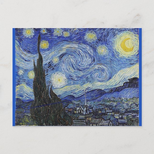 Van Gogh, Starry Night Holiday Postcard (Front)