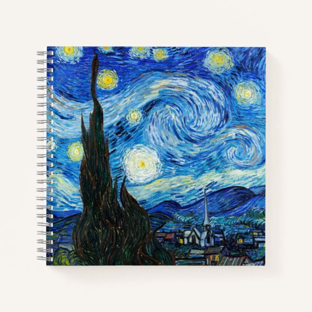 Van Gogh Starry Night Impressionism Art Notebook (Front)