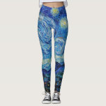 Van Gogh Starry Night. Impressionism vintage art Leggings<br><div class="desc">Van Gogh "The Starry Night" leggings.</div>