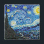 Van Gogh Starry Night. Impressionism vintage art Magnet<br><div class="desc">Van Gogh "The Starry Night" magnet.</div>