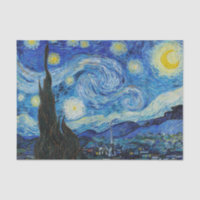 Van Gogh Starry Night. Impressionism vintage art