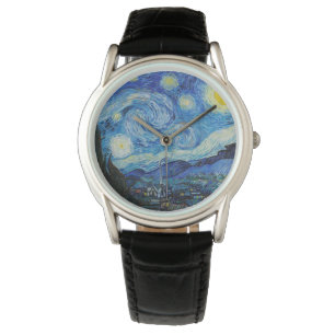 Van Gogh Starry Night. Impressionism vintage art Watch