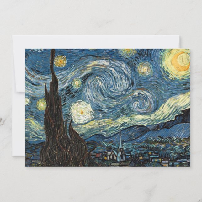 Van Gogh Starry Night Invitation (Front)