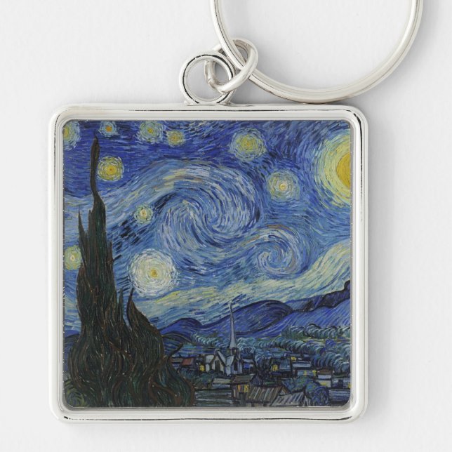 Van Gogh Starry Night Key Ring (Front)