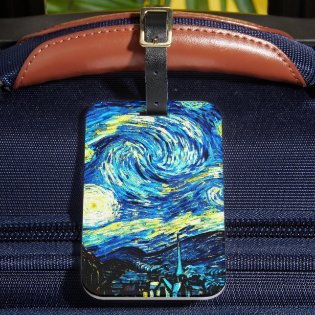 Van Gogh - Starry Night, Luggage Tag (Front Insitu 2)