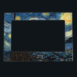 Van Gogh Starry Night Magnetic Picture Frame<br><div class="desc">Vincent Van Gogh Starry Night masterpiece,  vintage artwork on modern day products from Zazilicious</div>