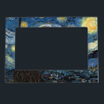 Van Gogh Starry Night Magnetic Picture Frame<br><div class="desc">Vincent Van Gogh Starry Night masterpiece,  vintage artwork on modern day products from Zazilicious</div>