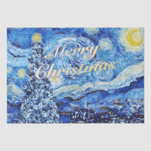 Van Gogh - Starry Night Merry Christmas  Tissue Paper