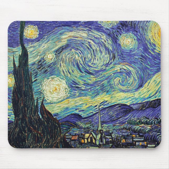Van Gogh Starry Night Mouse Mat (Front)