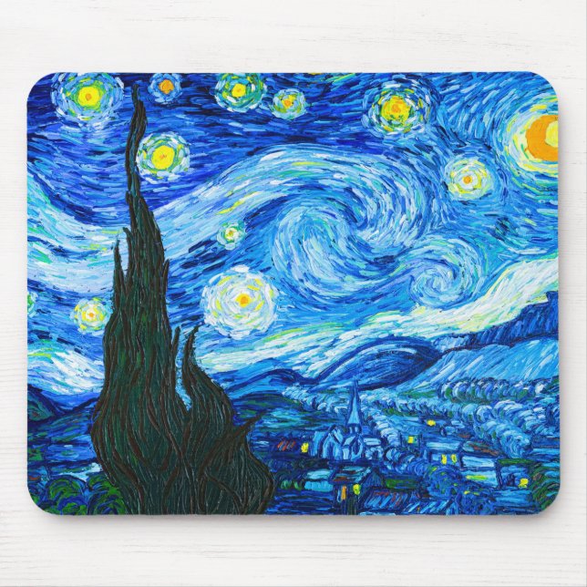 Van Gogh Starry Night Mouse Mat (Front)