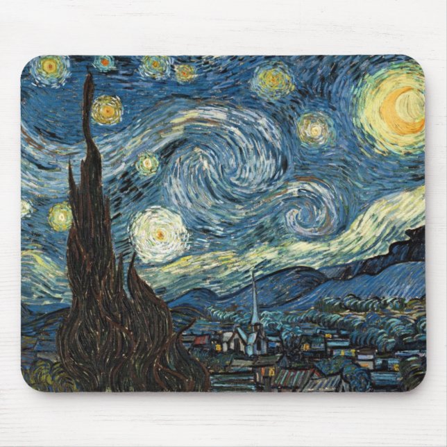 Van Gogh Starry Night Mouse Mat (Front)