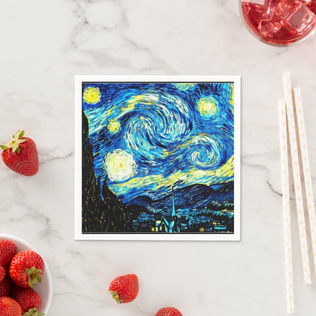 Van Gogh - Starry Night Napkin (Insitu)