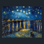 Van Gogh | Starry Night on the Rhone |  Poster<br><div class="desc">Starry Night on the Rhone is a 1888 painting by Vincent Van Gogh.</div>