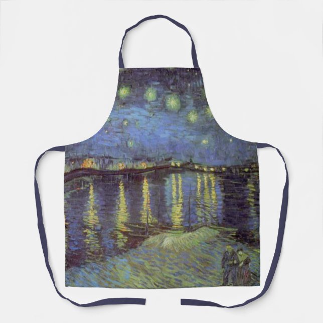 Van Gogh Starry Night Over Rhone Apron (Front)