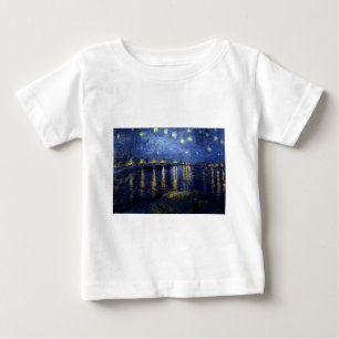 Van Gogh Starry Night Over Rhone Baby T-Shirt
