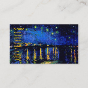 Van Gogh Starry Night Over Rhone (F474) Fine Art Business Card