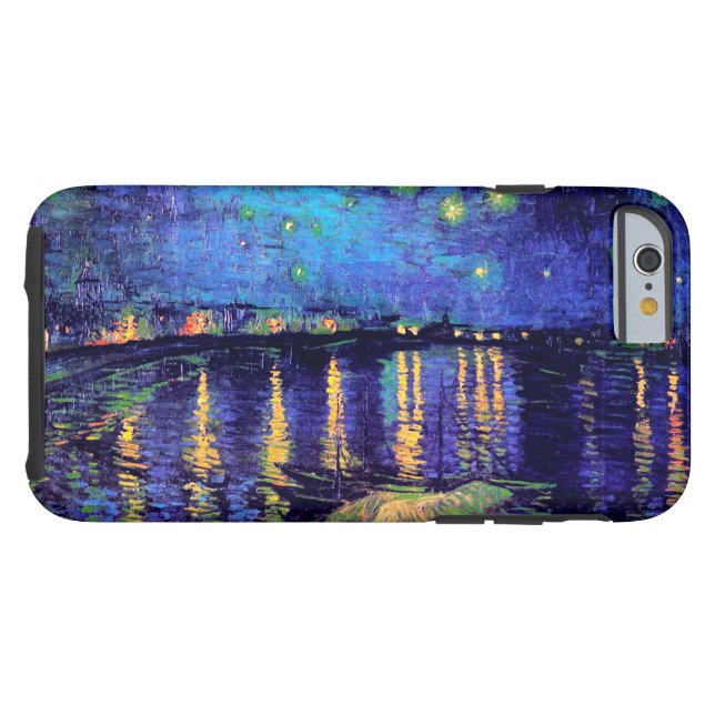 Van Gogh Starry Night Over Rhone  (F474) Fine Art Case-Mate iPhone Case (Back Horizontal)