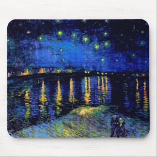 Van Gogh Starry Night Over Rhone  (F474) Fine Art Mouse Mat