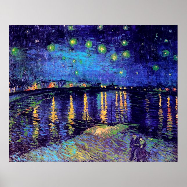 Van Gogh Starry Night Over Rhone  (F474) Fine Art Poster (Front)