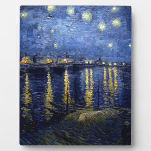 Van Gogh Starry Night Over Rhone Plaque