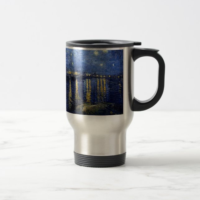Van Gogh Starry Night Over Rhone Travel Mug (Right)