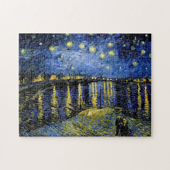 Van Gogh Starry Night Over The Rhone 1888 Jigsaw Puzzle (Horizontal)