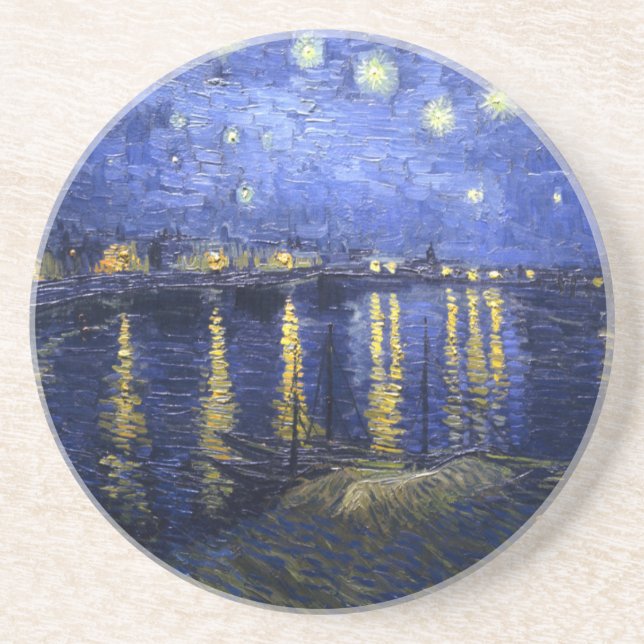 Van Gogh: Starry Night Over the Rhone Coaster (Front)