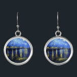 Van Gogh - Starry Night over the Rhone Earrings<br><div class="desc">Vincent van Gogh artwork,  Starry Night over the Rhone</div>