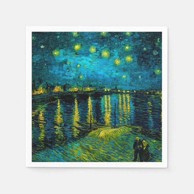 Van Gogh Starry Night Over the Rhône  Napkin (Front)