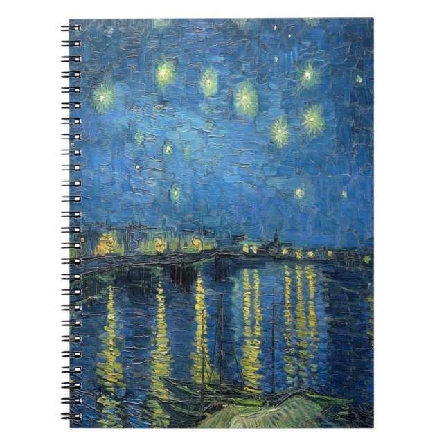 Van Gogh Starry Night Over the Rhone  Notebook (Front)