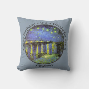 van Gogh Starry Night Over the Rhone Party Items Cushion