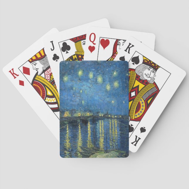 Van Gogh Starry Night Over the Rhone  Playing Cards (Back)