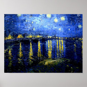 Van Gogh - Starry Night over the Rhone Poster