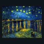Van Gogh - Starry Night over the Rhone Poster<br><div class="desc">Vincent Van Gogh Starry Night over the Rhone painting.</div>