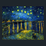 Van Gogh - Starry Night over the Rhone Poster<br><div class="desc">Vincent Van Gogh Starry Night over the Rhone painting.</div>