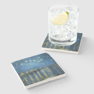 Van Gogh Starry Night Over the Rhone Stone Coaster
