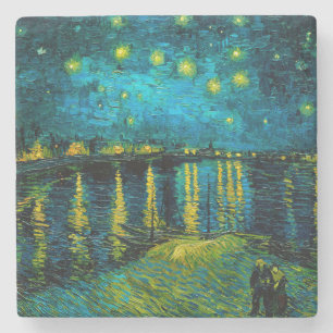 Van Gogh Starry Night Over the Rhône  Stone Coaster