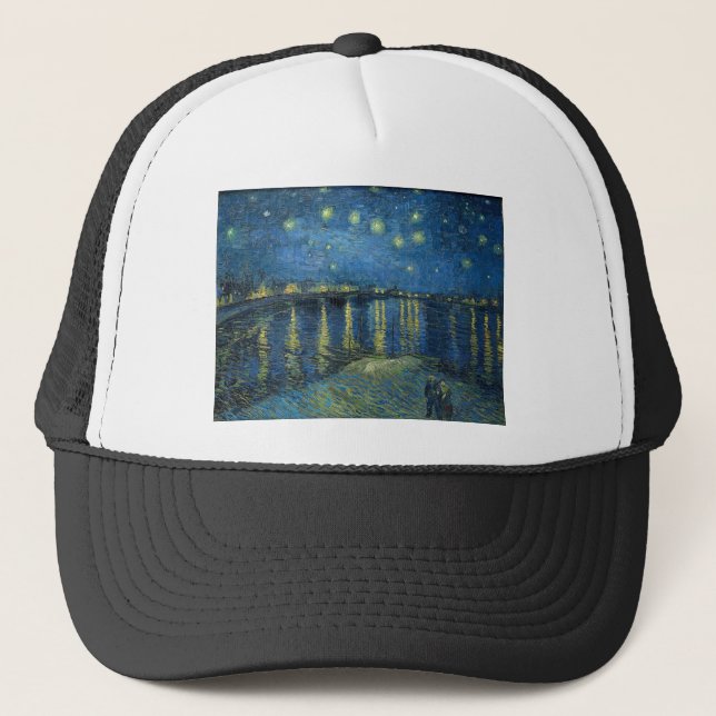 Van Gogh: Starry Night Over the Rhone Trucker Hat (Front)