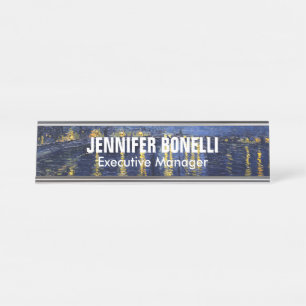 Van Gogh Starry Night Painting Add Your Name Desk Name Plate